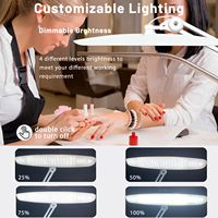 Lampe de Bureau LED à Pince pour Ongles 2028, Protectrice des Yeux, 38W 3500 Lumens, pour Salon, Maison, Étude, Bureau et Établi – Fournitures de Manucure pour Techniciennes des Ongles
