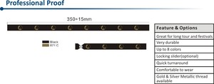 Bracelet en polyester tissé/imprimé par sublimation/sérigraphie avec puce d'identification - Product Image 3