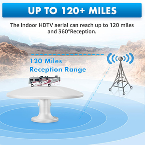 <span class=keywords><strong>Antenne</strong></span> TV numérique HD extérieure avec <span class=keywords><strong>amplificateur</strong></span> pour camping-car, <span class=keywords><strong>caravane</strong></span>, remorque, camion, bateau - Plastique VHF/UHF RoHS/CE/FCC - Product Image 2