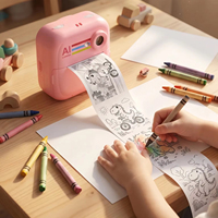 Cámara con IA para Niños, Regalo Creativo y Divertido, Cámara de Impresión Instantánea con Reconocimiento de Objetos por IA, Creador de Stickers con Voz por IA para Niños