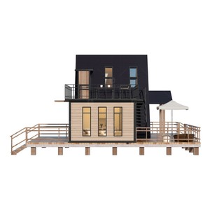 <span class=keywords><strong>Chalet</strong></span> <span class=keywords><strong>de</strong></span> <span class=keywords><strong>plage</strong></span> préfabriqué moderne en acier et bois, style conteneur, pour solutions <span class=keywords><strong>de</strong></span> projets - Product Image 5