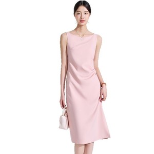 Career Dress Sleeveless Off The Shoulder Natural Waistline City Commuting Zipper Feature Comfortable - Product Image 5