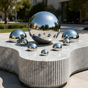 야외 정원 장식용 맞춤형 180mm 광택 스테인레스 스틸 거울 구 - Product Image 3