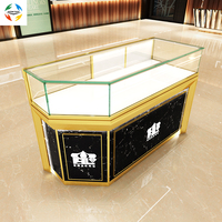 Vitrine en verre LED écologique HonTay avec miroir au dos pour bijoux, téléphones portables, vente au détail, dimensions personnalisées, intérieur de boutique CBD