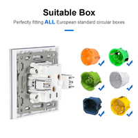 Offres Spéciales commutateurs et prise de style européen nouveauté prise de courant murale russe 16A avec port de charge USB + type-c panneau PC