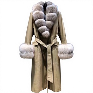 Plus-Size New Arrival Cotton Breathable Winter Fashion Thick-Fur <b>Jacket</b> Windbreakers Ladies <b>Leather</b> Coats With <b>Longed</b> Fur-Collar - Product Image 1