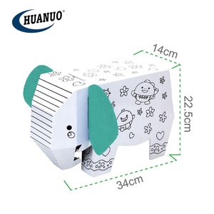 Jouet éducatif personnalisé peinture créative <span class=keywords><strong>3d</strong></span> maison en carton enfants doodle bricolage dessin - Product Image 5