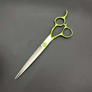 Tijeras de peluquería para mascotas de 7 pulgadas, de acero inoxidable, con hoja curva de doble punta, para cortar el pelo de perros. - Product Image 1