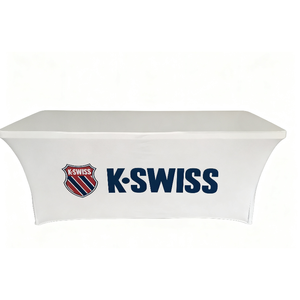 Taplak meja kustom personalisasi dengan Logo bisnis 6ft 8ft taplak meja elastis spandeks untuk acara Dagang taplak meja acara - Product Image 5