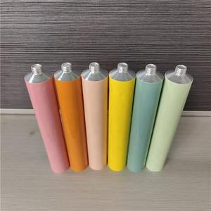 DESHUN misure personalizzate in alluminio tubi cosmetici in metallo imballaggio 50ml 60ml 100ml tubi morbidi colore chiaro giallo verde rosa <span class=keywords><strong>arancione</strong></span> - Product Image 2