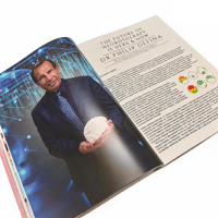 Brochure personnalisée de 30 pages, format professionnel, reliure parfaite, papier couché et artistique, reliure robuste