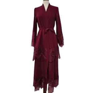 Nueva Ropa Islámica Elegante y Transpirable Estilo Mariposa 2025, Kaftán de Lujo Modesto para Ramadán y Eid, Dubai, Mangas Campana de Invierno, Cuello en V - Product Image 5