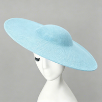 Topi Wanita Bahan Linen Imitasi Polos 40cm, Alas Topi DIY, Pinggiran Datar, Untuk Pajangan Jendela, Perlengkapan Kerajinan Topi