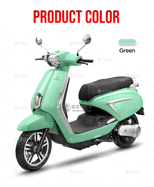 Modern Retro ASIAN DRAGON Afanda 72V 1000W Electric Motorcycle 50km/h Fast Speed Lithium Battery City Scooter
