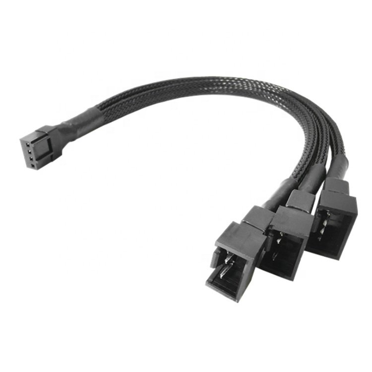 Siyu Xinyi Molex De 4 Pines A 4 X 3 Pines/4 Pines PMW 12V Cable Adaptador De Corriente Para Ventilador De PC, 3 Pines O 4 Pines (conector PWM) A Molex