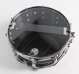 Tamburo Rullante da Marcia - Modello 14x6.5 pollici di Grande Successo, Struttura in Alluminio, Bicolore Argento e Nero, Personalizzabile - Product Image 3