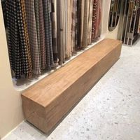 Banc-bas rectangulaire moderne en bois massif, tabouret à chaussures et ottoman pour salon et présentoir de magasin
