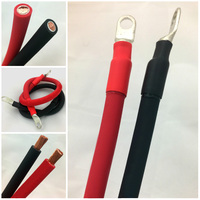 2 AWG kabel baterai Flex 1ft 2ft 3ft 5ft 2 Gauge kabel koneksi baterai dengan Lug