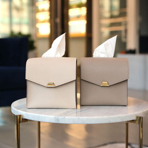 Caja de pañuelos de cuero PU estilo japonés y coreano, bolsa de pañuelos creativa y atractiva para Instagram, para el hogar, dormitorio, sala de estar y coche - Product Image 1