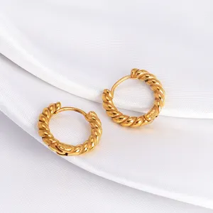 Fashion Earring Hoops Gold Stainless Steel Hypoallergenic High End Material 16mm Small Earrings Huggie Hoop Earrings for Gift