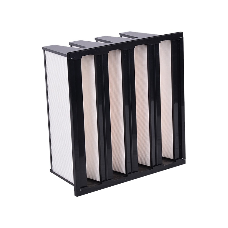 V Bank Filter F7 F8 F9/Abs Kunststof Frame Stijve Filter Voor Ac Systeem 592X592X292 Mm Gasturbine Luchtfilter