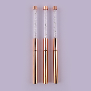 Pinceau à ongles ultra-fin en nylon avec manche diamant blanc et capuchon, pour dessin de lignes fines, peinture et nail art en salon - Product Image 5