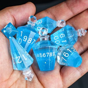 Udixi Tùy Chỉnh Đa Hai Mặt Sắc Nét Cạnh Dice RPG Rồng Và Dungeon Handmade Ma Thuật Y Học Chai Nhựa Dice Set - Product Image 5