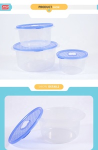 3-tamaño fresco mantener hermético PP contenedor de almacenamiento de alimentos de plástico con tapa - Product Image 2