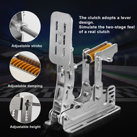 SIMSONN PRO Racing Sim Pedals Base Plate Stainless Steel Koneksi USB 200KG Load Cell HE Hydraulic Game Wheel Steering untuk PC