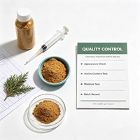 Poudre d'extrait de feuille de Platycladus Orientalis de qualité industrielle, matière première naturelle de Cacumen Platycladi pour formules cosmétiques et alimentaires