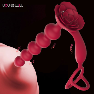 Anillo para Pene Multifunción <span class=keywords><strong>2</strong></span> en 1 con Masajeador de Próstata y Modos de Vibración, Juguetes Sexuales de Silicona Elástica - Product Image 4