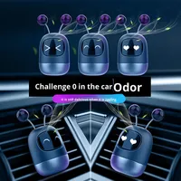Diffuseur d'air pour voiture, clip de ventilation, poupée robot de dessin animé, tranches, alimenté par USB, capteur de vibration, plastique solide, décoration moderne de l'intérieur de la voiture