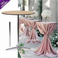 Table de banquet pliante légère en bois, idéale pour mariages et événements, tables de cocktail en bois à pieds hauts pour mariages - Vente chaude