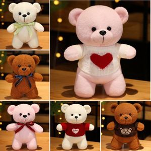 Oso de Peluche de 28 cm al por Mayor, Lindo Oso de Peluche con Lazo de Rosas, Juguete de Animal de Peluche con Caja de PVC para Regalo de Cumpleaños, Navidad o Boda - Product Image 3