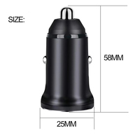 Chargeur de voiture universel à double port PD 3.0 20W avec coque métallique Type-C pour téléphones mobiles