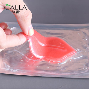 Mascarilla <span class=keywords><strong>Labial</strong></span> de Colágeno con Vitamina C y Ácido Hialurónico Antiarrugas de Marca Privada con Lámina de Hidrogel Rosa - Product Image 3