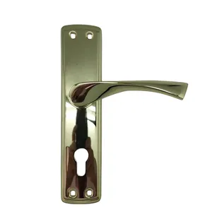 Large Gold Luxury Entrance Long Door Handle And Lock