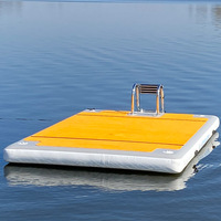 Ponton gonflable personnalisé d'usine île d'eau patio yacht plate-forme de quai gonflable radeau de mer jet ski m quais avec pompe