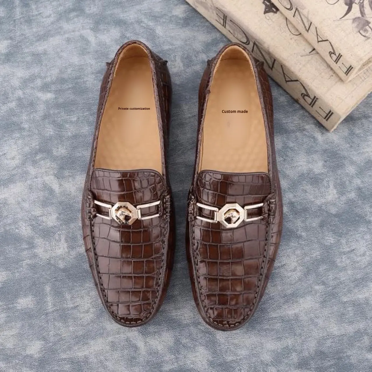 Luxury Crocodile Skin Shoes Bespoke Men's Fashion