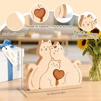 Vente en gros : Ours en peluche personnalisables (couleur et taille), Famille de cinq ours, Décoration de bureau, Ornements de table pour les fêtes, Puzzle d'ours en bois DIY