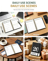 Carnet de planification A5 personnalisé 2027 avec couverture en papier, logo estampé à chaud, nom personnalisé, journal à couverture rigide, cadeau