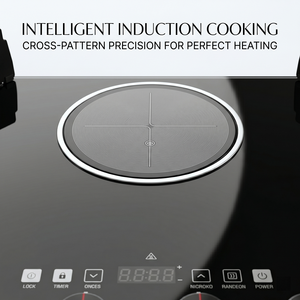 Table de cuisson encastrable 5 feux : 4 gaz et 1 plaque <span class=keywords><strong>vitrocéramique</strong></span> à induction infrarouge électrique + gaz + <span class=keywords><strong>cuisinière</strong></span> - Product Image 3