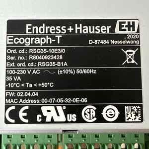 เครื่องบันทึกข้อมูล Endress Hauser Ecograph T RSG35 ใหม่ 100% พร้อมอินพุตแบบอนาล็อก 12 ช่อง และดิจิตอล 6 ช่อง หน้าจอ TFT 5.7 นิ้ว รองรับ OEM สำหรับการรับรอง - Product Image 2