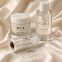 Étiquette personnalisée blanche pour cosmétiques, rouleau d'étiquettes avec logo sur mesure, autocollant étanche en BOPP pour pots de crème et sérums visage, respectueux de l'environnement, OEM ODM