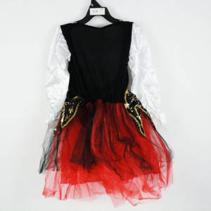 MS Kids Pirate Costume <b>Dress</b>, <b>Red</b> & Black Tutu with Skull Print Sash <b>for</b> Girls - Product Image 2