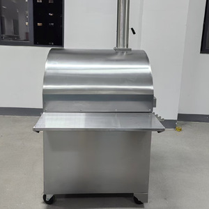 Four à <span class=keywords><strong>pizza</strong></span> italien portable et pliable en acier inoxydable pour cour extérieure, gril à charbon et bois, four à viande braisée et rôtie - Product Image 4