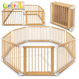 Parc de jeu pliable pour bébé Double barrière de sécurité <span class=keywords><strong>Porte</strong></span> 8 éléments moulables individuellement, y compris ramper Barrière-Ensemble de meubles pour enfants - Product Image 1