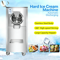 Commerciële automatische ijsmachine voor hard ijs, met ronde vorm en acryl zijdeur voor dessertzaken