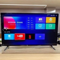 Ensembles de télévision à écran plat haute définition à double verre 4k de 75 pouces, ensembles de téléviseurs muraux ultra-minces Android.