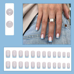 <span class=keywords><strong>Ongles</strong></span> acryliques impression Dip poudre sur <span class=keywords><strong>faux</strong></span> <span class=keywords><strong>ongles</strong></span> Galaxy bleu marine brillant label privé presse artificielle sur les <span class=keywords><strong>ongles</strong></span> - Product Image 5